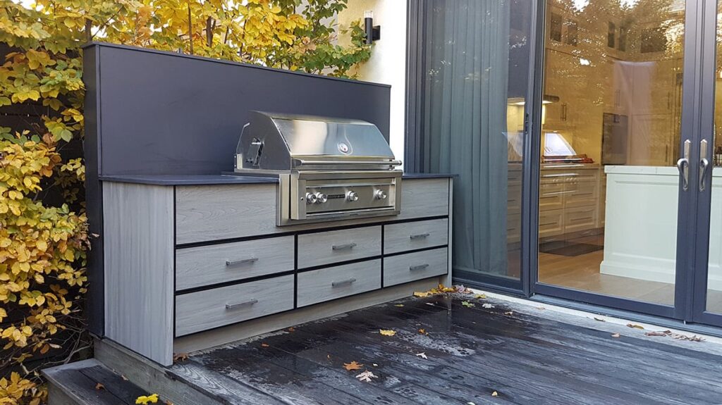 Custom outdoor cabinet installation in Gulf Coast, FL by The Cabinet Shop, Outdoor Kitchens & Custom Cabinets in Santa Rosa County